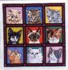 Схема вышивания крестом - Девять кошек